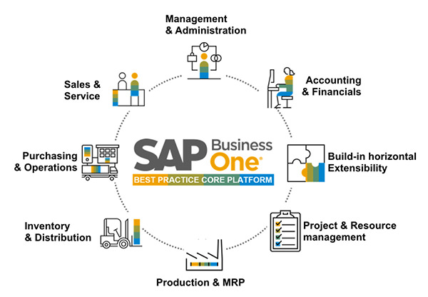 SAP Business One tích hợp nhiều module